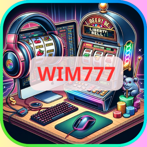 Imagem promocional da WIM777 mostrando a plataforma e suas vantagens